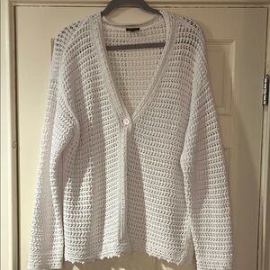 Talbots Ivory Open-Knit Cardigan